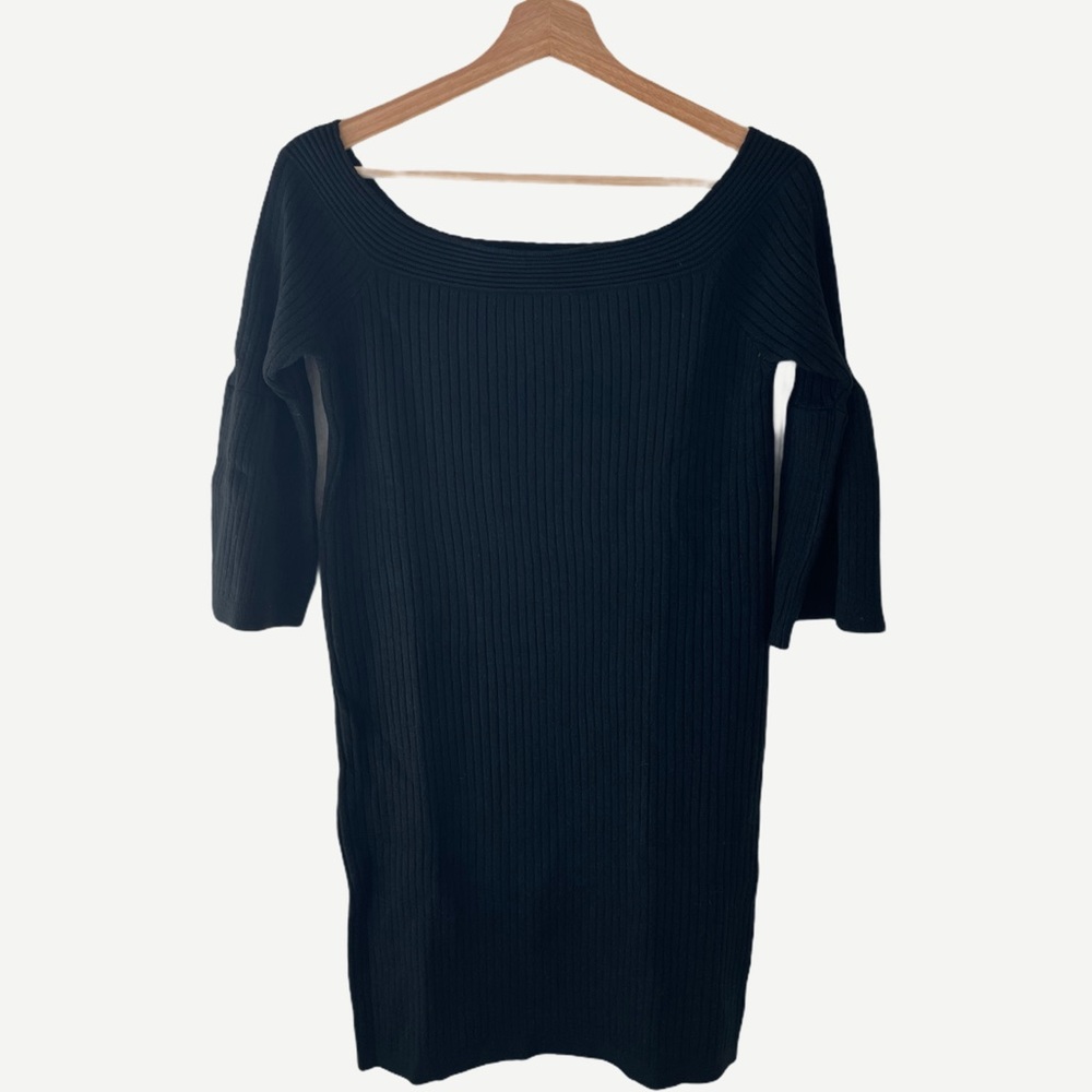 NWT BB Dakota Black Midi Off the Shoulder Dress Medium